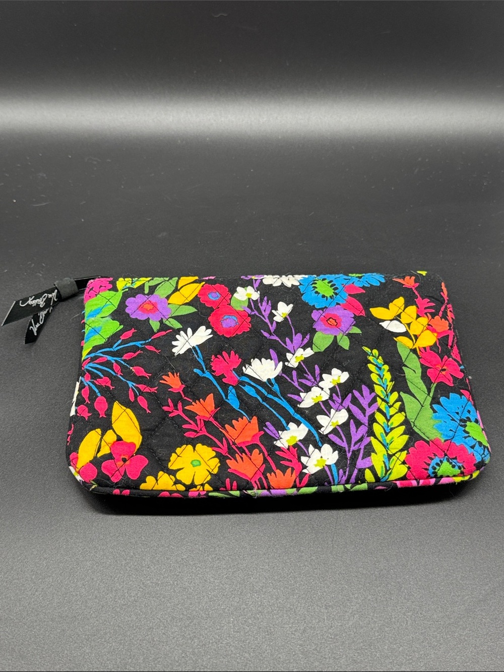 Vera Bradley Wildflower Garden Cotton Quilted Zip Pouch